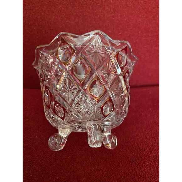Bowl footed Golden Crown Crystal - Picture 7 of 8